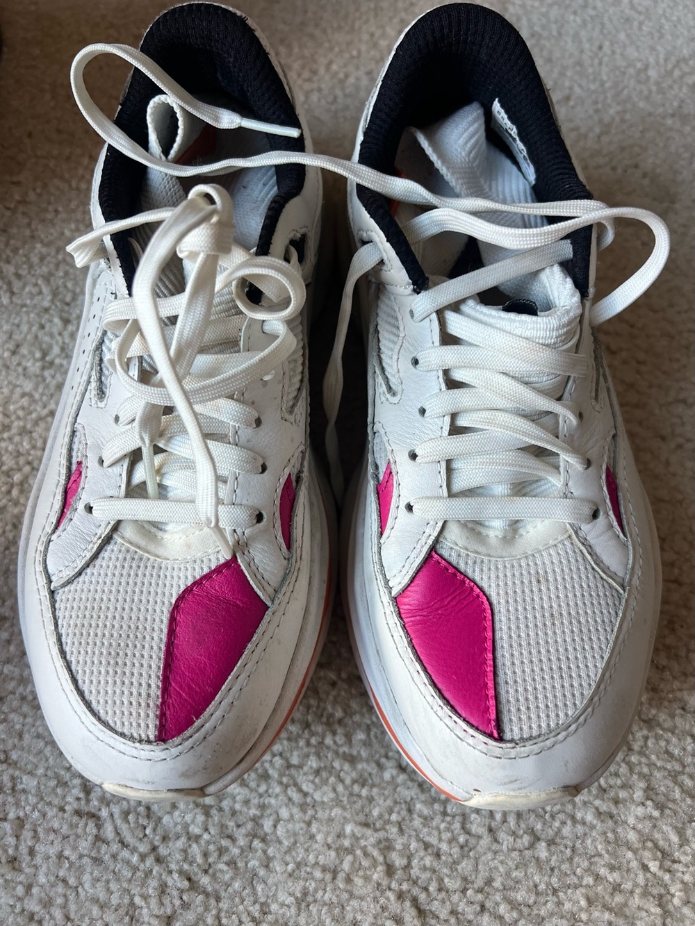 Brandblack White Multi Women's Chunky Sneaker with Orange & Mint Accents - Picture 2 of 7